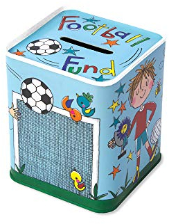 Rachel Ellen Designs - Football Money Box Tin - Football Fund