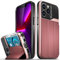 VENA vCommute Funda Cartera para Apple iPhone 13 Pro (6.1-Inch), (Military Grade, Ranuras para Tarjetas) Carcasa de Cuero Case con Función de Soporte - Oro Rosa
