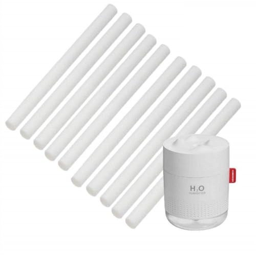 10 pezzi 10 cm umidificatore bastoncini filtro in cotone ricarica bastoncini stoppini sostituzione per umidificatore USB portatile in ufficio camera da letto viaggio in auto