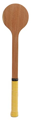 Cryfokt Wooden Tennis Spoon Sticking Practice Tennis Racket Accurately Tennis Pointer Improve with Storage Bag for Sports Swing Practice Training Aid(55cm)