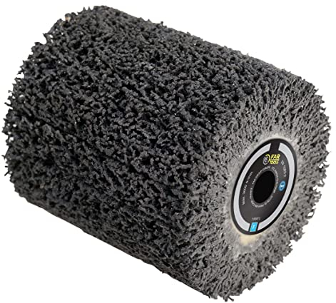 Siliziumkarbidbürste 80mm - L 100mm zum Abbeizen von Metall, Karosserielacken, Vorbereitung von Oberflächen vor dem Schweißen (Ebene Oberflächen) Kompatibel mit REX80 Maschinen