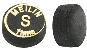 PATIKIL 11mm Billar Taco Puntas, 2 Paquete Suave Múltiples Capas Pool Billar Taco Puntas Laminado Pegamento Snooker Palo Punta Billar Accesorios, Negro