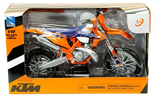 300 EXC-TPI Enduro Dirt Bike Motorcycle Orange 1/12 Diecast Model by New Ray 58373
