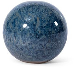 Dekokugeln Gartenkugeln aus Keramik tolle Set-Angebote - absolut frostfest und witterungsbeständig (Rost Blau, 5er Set)