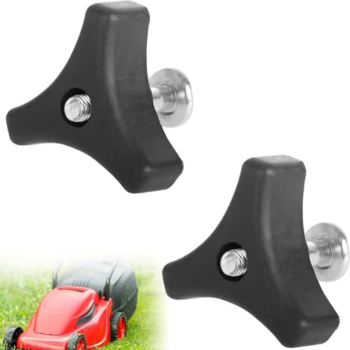 Universal-Rasenmähergriff,Rasenmäher Flügelmutter Schraube Bolzen,Dreieck Griff Knauf Mutter Schraube,2 pcs Dreieck Nut Bolt,Dreieck Griff Drehknopf-Schraube Bolt,Werkzeug für Rasenmäher Maschine