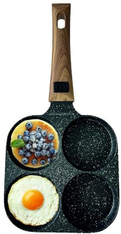 Durandal Poêle 4 compartiments Légende à manche amovible - Revêtement céramique sans PFAS - Compatible tous feux et four