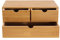 Bambus Schreibtisch Organizer mit 3 Schubladen, Bambus Schubladenbox Desktop Organizer für Büro, Haus und Lavatory, keine Montage erforderlich, 33 * 19 * 16 cm