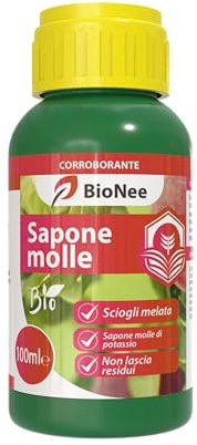 Sapone Molle di Potassio – Protezione Naturale e Biologica per Piante Sane e Rigogliose - insetticida naturale biologico - corroborante potenziatore delle difese naturali (100 ml)