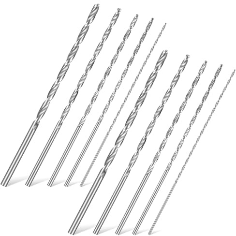 ALTcompluser 10 Stück Extra Lange Holzbohrer Bohrer Set 2 mm, 3 mm, 3,5 mm,4 mm, 5 mm Holzbohrer HSS Spiralbohrer zum Bohren für Die Holzbearbeitung Manuelle