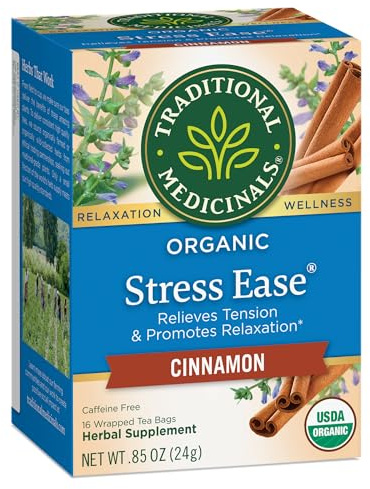 Traditional Medicinals Tea Cinnamon Stress Ease Organic, 16 ct