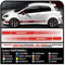 adesivi fiancate SPORT KIT LATERALI compatibile con fiat punto ed altre auto (ROSSO)