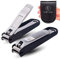 FABCARE Nagelknipser Set mit Nagelfang und Integrierter Nagelfeile - inkl. Etui und Ebook - Extra scharf & langlebig - Nagelschneider für Maniküre & Pediküre - Nagelzwicker Set - Nail Clippers