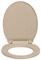 Festnight Toilettensitz mit Absenkautomatik Beige Oval WC Sitz Deckel Klodeckel Klositz Klobrille Toilettendeckel