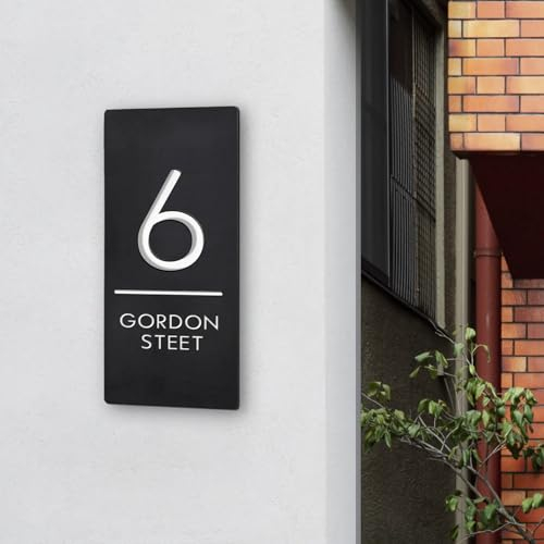 MXN Letrero de Números de Casa Personalizado Acrílico 3D Cortado Con Láser Digital Para Exteriores, Placa de Número de Casa Residencial Para Calle