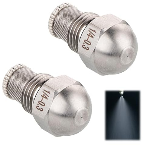 XCSJ 2 st 1/4BSP munstycken spraydiameter rostfritt stål fin atomisering dimmunstycke för kylning, rengöring, beläggning, trädgårdsbevattning, fint dimmunstycke med filterfunktion (håldiameter: 0,3