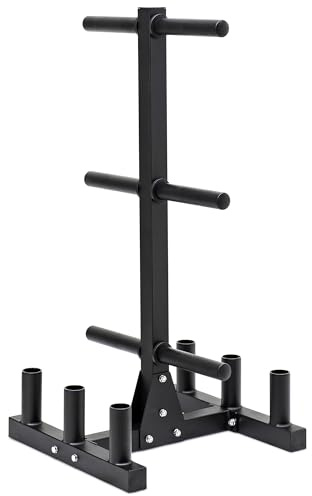 Diamond RDO-B - Soporte para discos y mancuernas: 6 pernos de 50 mm de diámetro, 6 tubos verticales, estructura de árbol (60 x 60 x 126 cm), gimnasio y gimnasio en casa, almacenamiento antigolpes y