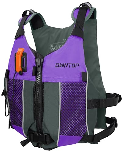 Owntop Buoyancy Aids Adults with Hydration Pack, Whistle, Dual Mesh Pockets | Adjustable Buoyancy Vest Jacket | Swim Vest Unisex for Paddleboarding, Kayaking, Fishing (Purple,XL/XXL)