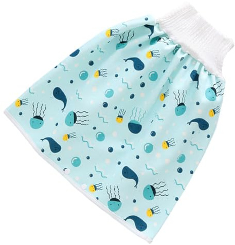 TOKIDNY Jupe Imperméable Anti-fuite Haute Culotte Propreté Respirante et Absorbante Pantalons Entraînement Pot pour Ans Motif Océan