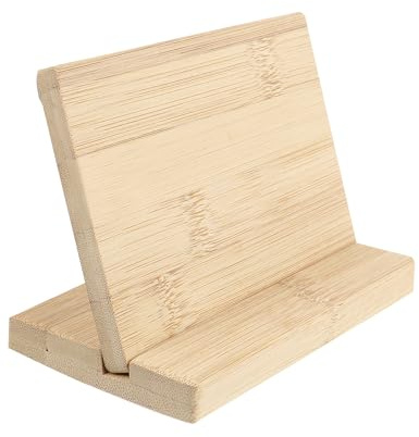 TOYZFRIENDY Planche en Bambou Vierge avec Socle 15 Cm, Tableau D’affichage Nominatif pour Bureau et Événements, Panneau de Signalétique Polyvalent pour Codes de Paiement et Identification
