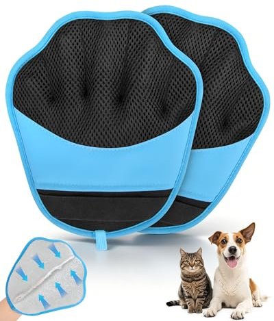 Gant Anti Poils Animaux Forme Patte, Aspect Cuir pour Chat et Chien