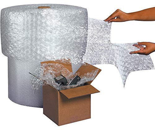 Aviditi Bubble Cushioning Wrap Rolls, 24 Inch x 375 Feet, 5/16 Medium Bubble, Perforated Every 12 Inches, for Packing, Shipping and Moving (2 Rolls)