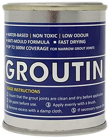 Grey Tile Grout Paint 125ml Ideal to refurbish tile grout in bathrooms and kitchens