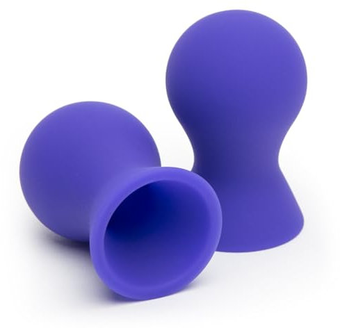 Lovehoney Perfect Pair Nipple Suckers | Silicone Nipple Suction Tool | Beginner Sex Toy Gifts for Women | Vacuum Cupping Breast Stimulator for Increased Sensitivity | Couples Sex Toys | Purple