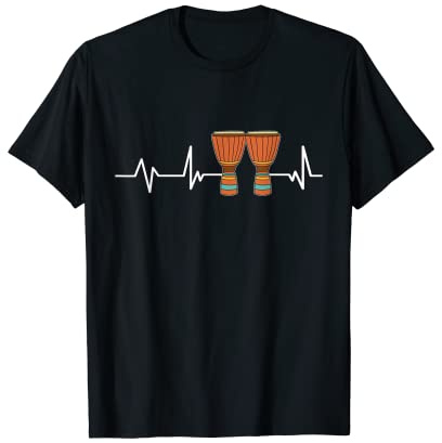 Tamburo Bongo battito cardiaco Regalo Tamburo Bongo Maglietta