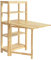 SoBuy Mesa de Comedor Plegable de Madera de Caucho con Estantes Mesa de Oficina Mesa para Cocina 98 x126 x 60cm FWT70-N ES