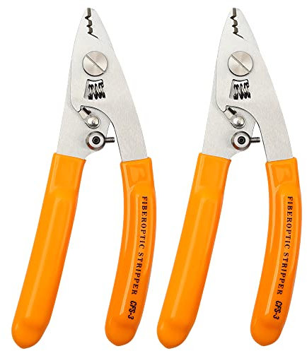 Fiber Optic Cable Stripper Tool Stainless Steel Three Hole Pigtail Cable Stripping Plier 1pcs
