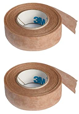 3M Micropore Tape, hypoallergen, Hellbraun (1,25cm x 9,1m, 2 Stück)