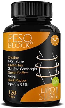 Dimagrante Forte Veloce Donna Brucia Grassi PESO BLOCK LIPO SLIM 120 Capsule | Dimagrante per Perdere Peso | Top per Pancia Piatta, Addome, Gambe e Glutei
