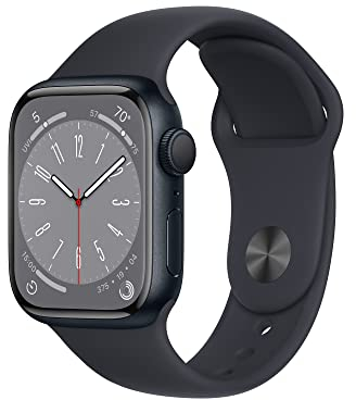 Apple Watch Series 8 (GPS, 41MM) - Midnight Aluminium Case with Midnight Sport Band (Renewed)