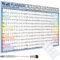 Großer Jahresplaner 2025 A1 Wandkalender-Set 90 x 58cm laminiert abwischbar gefaltet Wandkalender & Jahreskalender English dickes Papier von Glacient