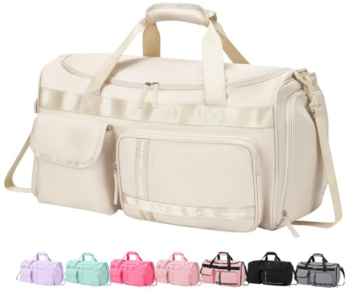 MAXTOP Travel Duffle Bag for Women Carry On Tote Weekender Overnight Bag Large Capacity Duffel Bag with Shoe Compartment,Gym Tote Bag with Dry and Wet Separation
