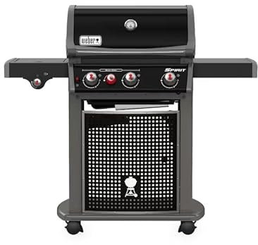 Weber Spirit E-330 GBS Classic Barbacoa de Gas, 3 quemadores, hornillo Lateral y Quemador Sear Zone, Superficie de cocción de 60 x 46 cm, termómetro en la Tapa, 4 Ruedas, Negro (1500138)