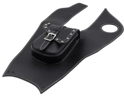 Mochila para Motocicleta para Kawasaki Vulcan VN 500 800 900 1500 VN500 VN800 VN900 VN 1500, Cubierta De Panel Derecho De Tanque De Cuero PU Negro para Motocicleta Bolsa Moto Asiento Trasero