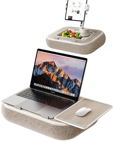 xuenair Knäbord för bil Laptophållare Förarsäte Passagerarbaksäte med Magnetisk Musmatta, Justerbar Avtagbar Bil Surfplattahållare Kindle iPad Kuddehållare, Bilbricka för Barn Matning Läsning