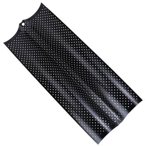 BIUDECO Molde para Hornear Baguettes Onduladas Bandeja de 2 Ranuras Tamaño Pequeño Color Negro Utensilio de Cocina Adecuado para Pan Francés Uso Doméstico y Panaderías