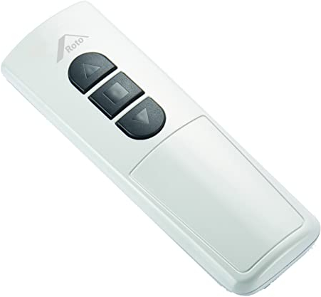 Orginal Roto Handsender Funk Funkhandsender 1-Kanal Mehrere Empfänger steuerbar Max Funkreichweite bis 350 m Inklusive Batterie Weiß
