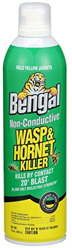 Bengal Non-Conductive Wasp and Hornet Killer, Aerosol Yellow Jacket Killer Spray, 15 Oz. Aerosol Can