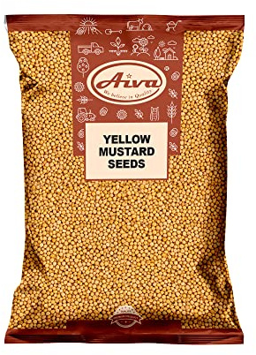 Aiva Yellow Mustard Seeds (5 LB) Bulk – Pungent & Aromatic, Whole Spice for Cooking, Pickling, and Seasoning, Gourmet Indian Spice.