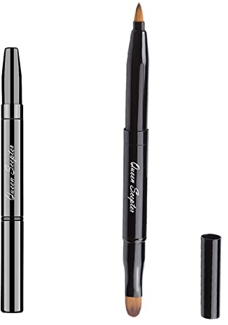 Retractable Lip Brush Concealer Makeup Dual End Travel Size Lipstick Brush With Cap