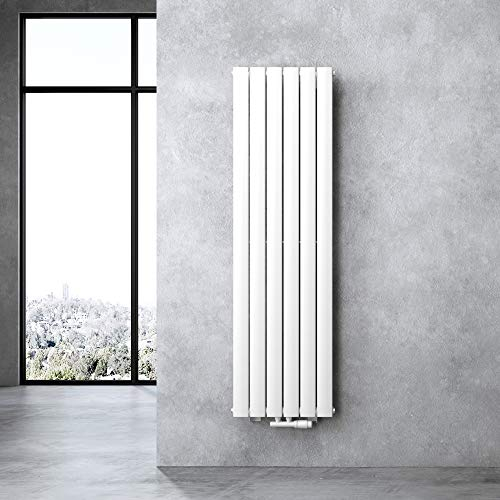 Sogood Radiateur pour Chauffage Central 160x46cm Radiateur à Eau Chaude Panneau Monocouche Design Vertical Blanc