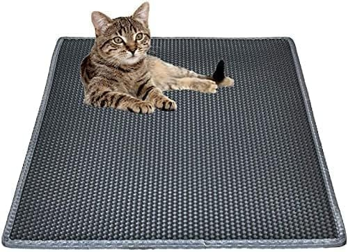 Bulkniu Cat Litter Mat, 24x30, Waterproof, Durable & Easy to Clean, Grey