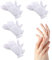 Gants de Coton, 4 Paires Gant de Main Gants Hydratants Cosmétiques Blancs avec Bracelet élastique Gants en Coton Réutilisables pour L'eczéma soin sec des Mains Coin Bijoux Check