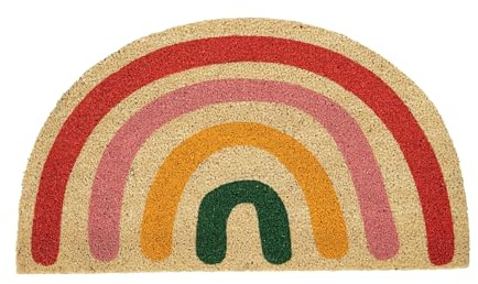 Fisura - Doormat house entrance rainbow made of coconut with PVC anti-slip backing. Original outdoor doormat. Hand painted. Measurements:70 cm x 40 cm