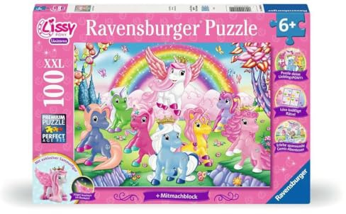 Rompecabezas Infantil de Ravensburger, Lissy Pony Activity, Juego de 100 Piezas con Bloque de Rompecabezas, cómic y una Figura Exclusiva de Lissy Pony para fanáticos de Lissy Pony a Partir de 6 años