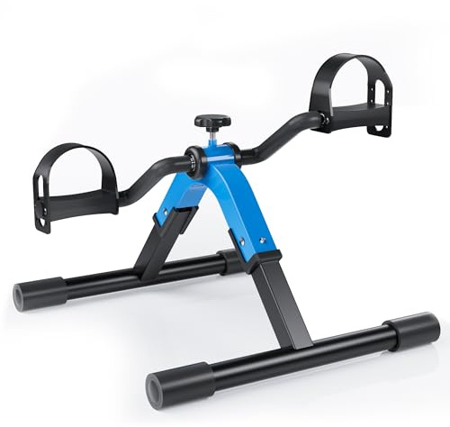 Pedaltrainer mini Heimtrainer, Arm-und Beintrainer Pedaltrainer für senioren, Hauspedaler Fahrrad, Statische Stabilität Einstellbar Widerstand Trainingsgerät