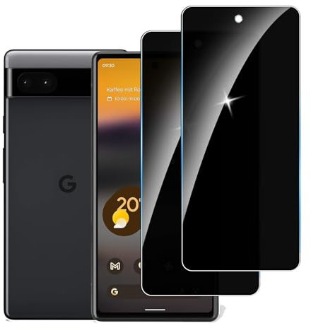 LYPHPE [2 Stück] Sichtschutzfolie für Google Pixel 6A Panzer Schutz Glas, 9H Härte Sichtschutz, Frei von Kratzern Folie,Ultrabeständig,Frei von Kratzern, [Anti-Spion] Privacy Displayschutz